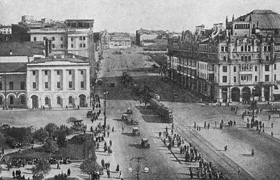 Театральный проезд после сноса
Китайгородской стены в 1934 г.
